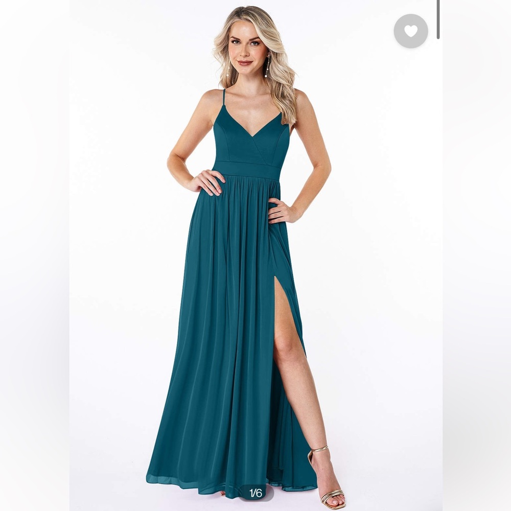 Azazie Kiri Dress Ink Blue